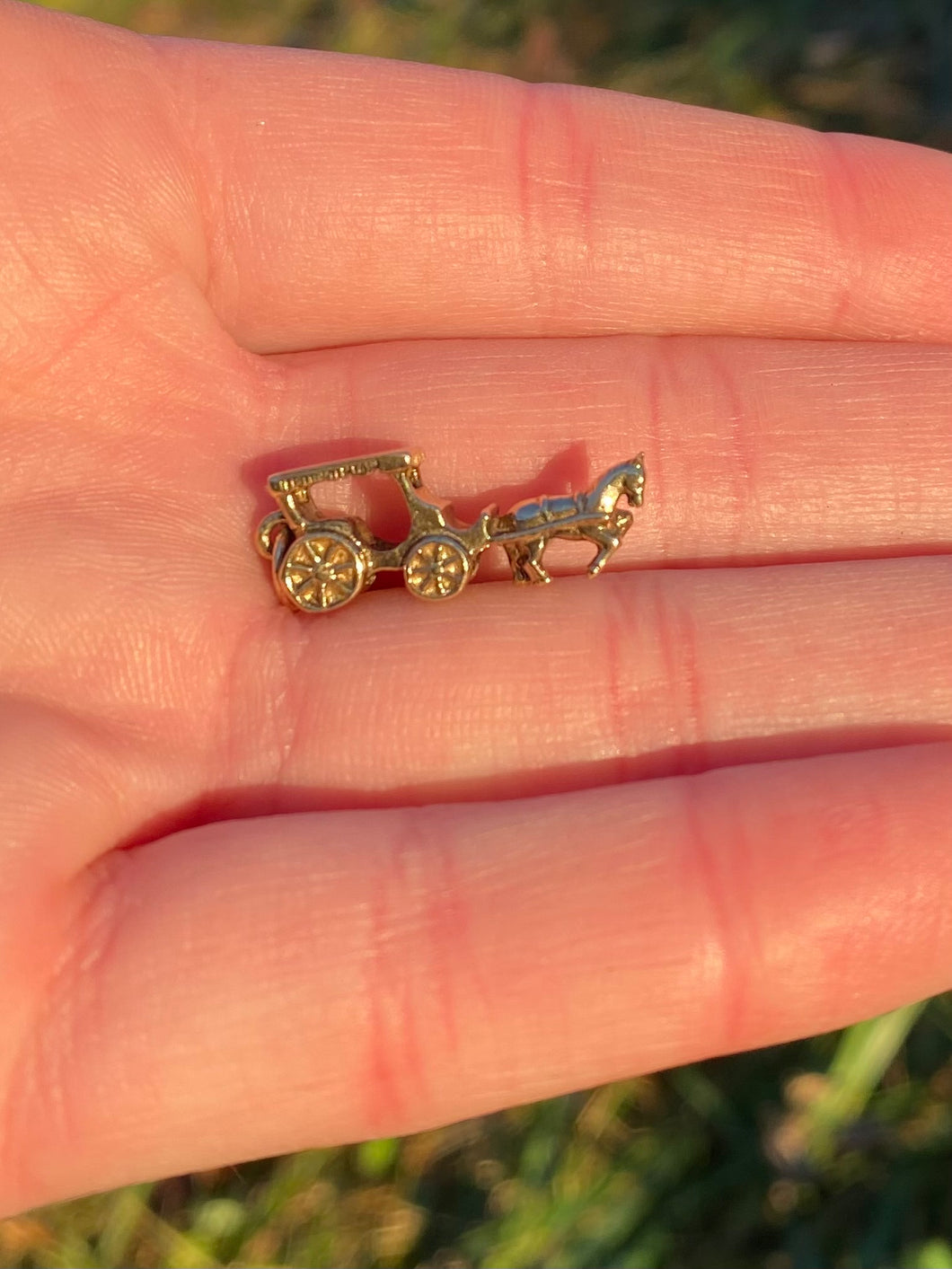 ETSY 14k Horse and Buggy Charm