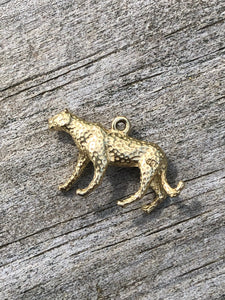 14k Cheetah Charm